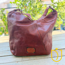 Load image into Gallery viewer, Milan Oversized Italian Leather Slouchy Hobo Bag | Luxury Full-Grain Leather Shoulder Purse with Organized Interior