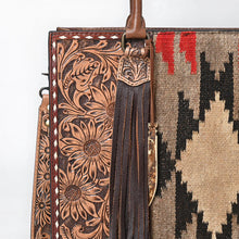 Load image into Gallery viewer, Mojave Hand Tooled Leather Shoulder Tote Bag