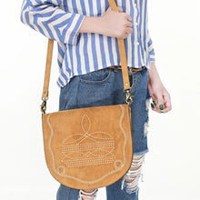 Load image into Gallery viewer, The Patsy Suede Boot Stitch Crossbody Purse