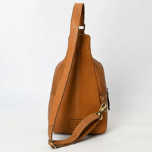 Load image into Gallery viewer, Sage Sun Hand Tooled Leather Sling Bag