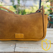 Load image into Gallery viewer, Emilie Caramel Genuine Suede Leather Western Boot Stitch Purse