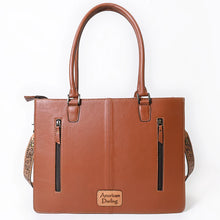 Load image into Gallery viewer, Acadia Hand Tooled Leather Tote Bag