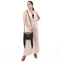 Load image into Gallery viewer, Regal Quilted Hand Tooled Leather Crossbody Purse