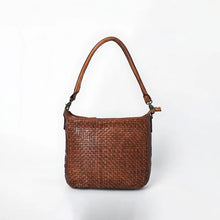 Load image into Gallery viewer, Modera Rustic Western Shoulder Bag | Basket Weave Italian-Style Full Grain Leather Purse | Handcrafted American Leather Crossbody