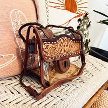 Load image into Gallery viewer, The Festival Western Leather Clear Concert Purse