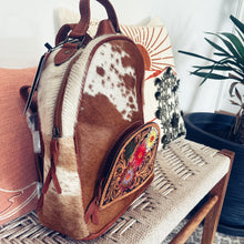 Load image into Gallery viewer, Spring Blooms Bridgeton Western Leather Backpack