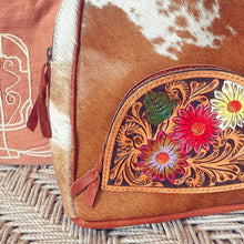 Load image into Gallery viewer, Spring Blooms Bridgeton Western Leather Backpack