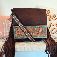 Load image into Gallery viewer, Longdale Western Leather Crossbody Purse
