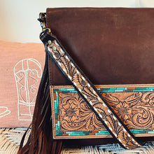 Load image into Gallery viewer, Longdale Western Leather Crossbody Purse
