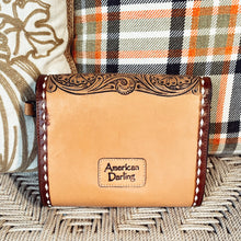 Load image into Gallery viewer, Sun Village Hand Tooled Leather Crossbody Purse