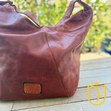 Load image into Gallery viewer, Milan Oversized Italian Leather Slouchy Hobo Bag | Luxury Full-Grain Leather Shoulder Purse with Organized Interior