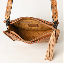 Load image into Gallery viewer, Villa Park Hand Tooled Leather Crossbody Purse