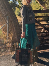 Load image into Gallery viewer, Park Noir Suede Leather Tote Bag