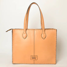 Load image into Gallery viewer, Lone Star Hand Tooled Leather Tote Bag