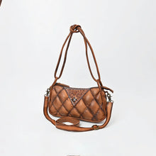 Load image into Gallery viewer, Yorkshire Quilted Leather Shoulder Bag | Luxury Western Purse with Hand-Tooled Floral Detail