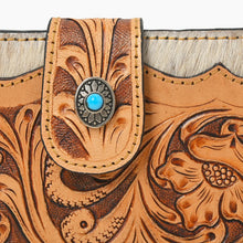 Load image into Gallery viewer, Cold Springs Too Hand-Tooled Harness Leather Bifold Wallet
