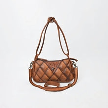 Load image into Gallery viewer, Yorkshire Quilted Leather Shoulder Bag | Luxury Western Purse with Hand-Tooled Floral Detail