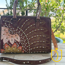 Load image into Gallery viewer, Silent Sonnet Hand Tooled Leather Shoulder Bag