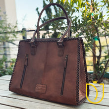 Load image into Gallery viewer, Silent Sonnet Hand Tooled Leather Shoulder Bag