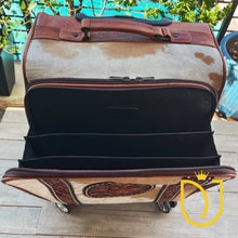 Load image into Gallery viewer, Northampton Hand Tooled Leather Suitcase