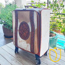 Load image into Gallery viewer, Northampton Hand Tooled Leather Suitcase
