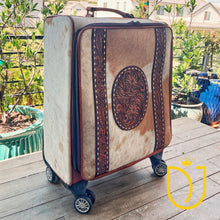 Load image into Gallery viewer, Northampton Hand Tooled Leather Suitcase
