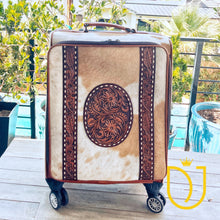 Load image into Gallery viewer, Northampton Hand Tooled Leather Suitcase