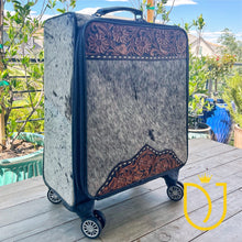 Load image into Gallery viewer, London Hand Tooled Leather Suitcase