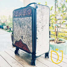 Load image into Gallery viewer, London Hand Tooled Leather Suitcase