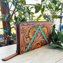 Load image into Gallery viewer, High Falls Hand Tooled Leather Wallet