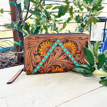 Load image into Gallery viewer, High Falls Hand Tooled Leather Wallet