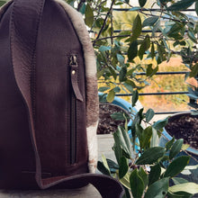 Load image into Gallery viewer, Rustic Sunflower Hand Tooled Leather Sling Bag