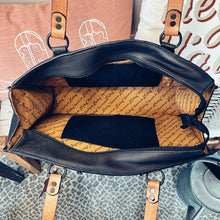 Load image into Gallery viewer, Hillshire Village Western Leather Tote Bag