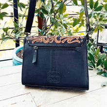 Load image into Gallery viewer, Sunset Range Hand Tooled Leather Crossbody Purse