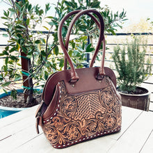 Load image into Gallery viewer, Ruby Valley Hand Tooled Leather Shoulder Bag