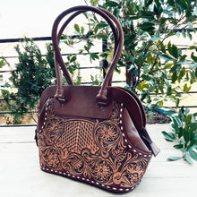 Load image into Gallery viewer, Ruby Valley Hand Tooled Leather Shoulder Bag