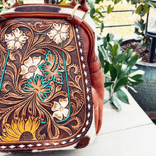 Load image into Gallery viewer, Bryce Canyon Hand Tooled Leather Backpack
