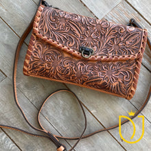 Load image into Gallery viewer, Solo Springs Hand Tooled Leather Crossbody Purse
