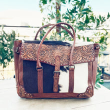 Load image into Gallery viewer, Boiler Bay Hand Tooled Leather Tote Bag