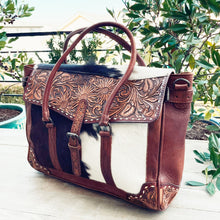 Load image into Gallery viewer, Boiler Bay Hand Tooled Leather Tote Bag