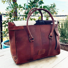 Load image into Gallery viewer, Boiler Bay Hand Tooled Leather Tote Bag