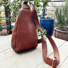 Load image into Gallery viewer, Bear Lake Hand Tooled Leather Sling Bag