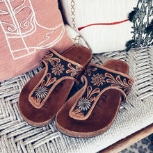 Load image into Gallery viewer, Caldwell Hand Tooled Leather Sandals