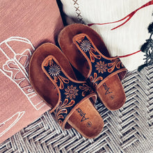 Load image into Gallery viewer, Caldwell Hand Tooled Leather Sandals
