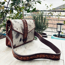 Load image into Gallery viewer, Cowhide Beauty Hand Tooled Leather Shoulder Bag