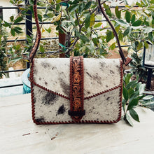 Load image into Gallery viewer, Cowhide Beauty Hand Tooled Leather Shoulder Bag