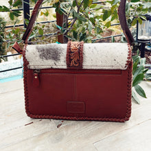 Load image into Gallery viewer, Cowhide Beauty Hand Tooled Leather Shoulder Bag