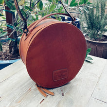 Load image into Gallery viewer, Jones Creek Hand Tooled Leather Canteen Crossbody Purse