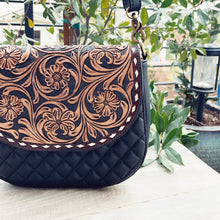 Load image into Gallery viewer, Windmill Way Hand Tooled Leather Crossbody Purse