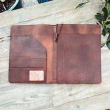 Load image into Gallery viewer, Lancaster Brown Hand Tooled Leather Portfolio